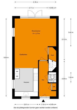 Floorplan - Wagekamp 21, 2235 TE Valkenburg